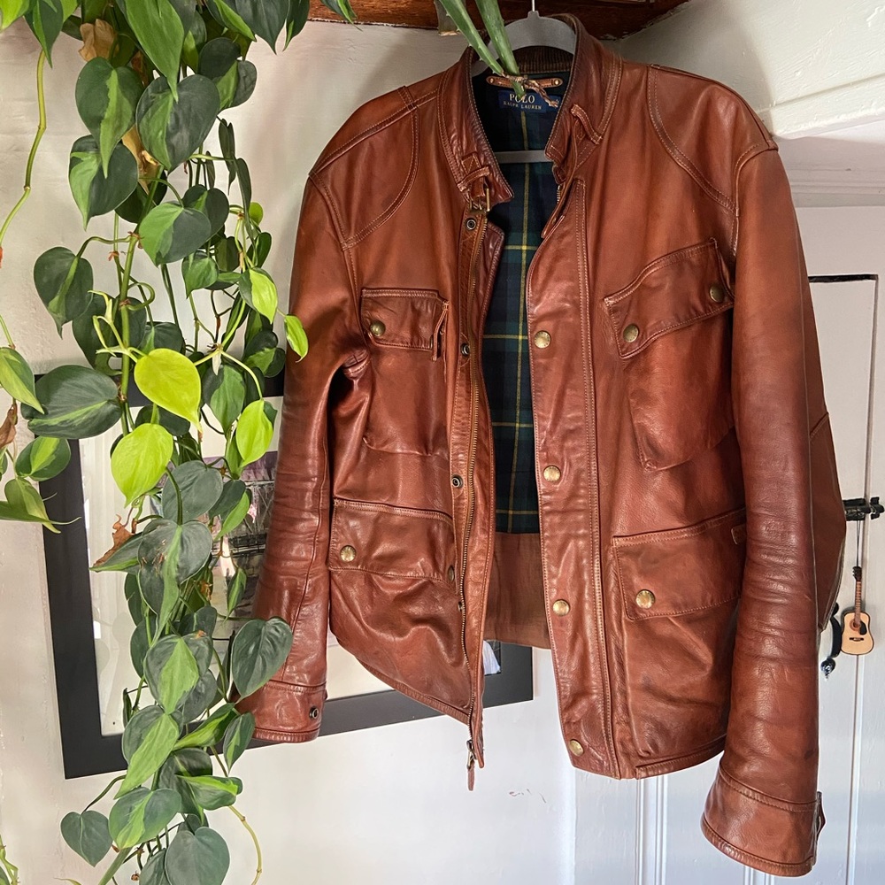 Men’s Ralph Lauren Southbury Leather Biker Jacket